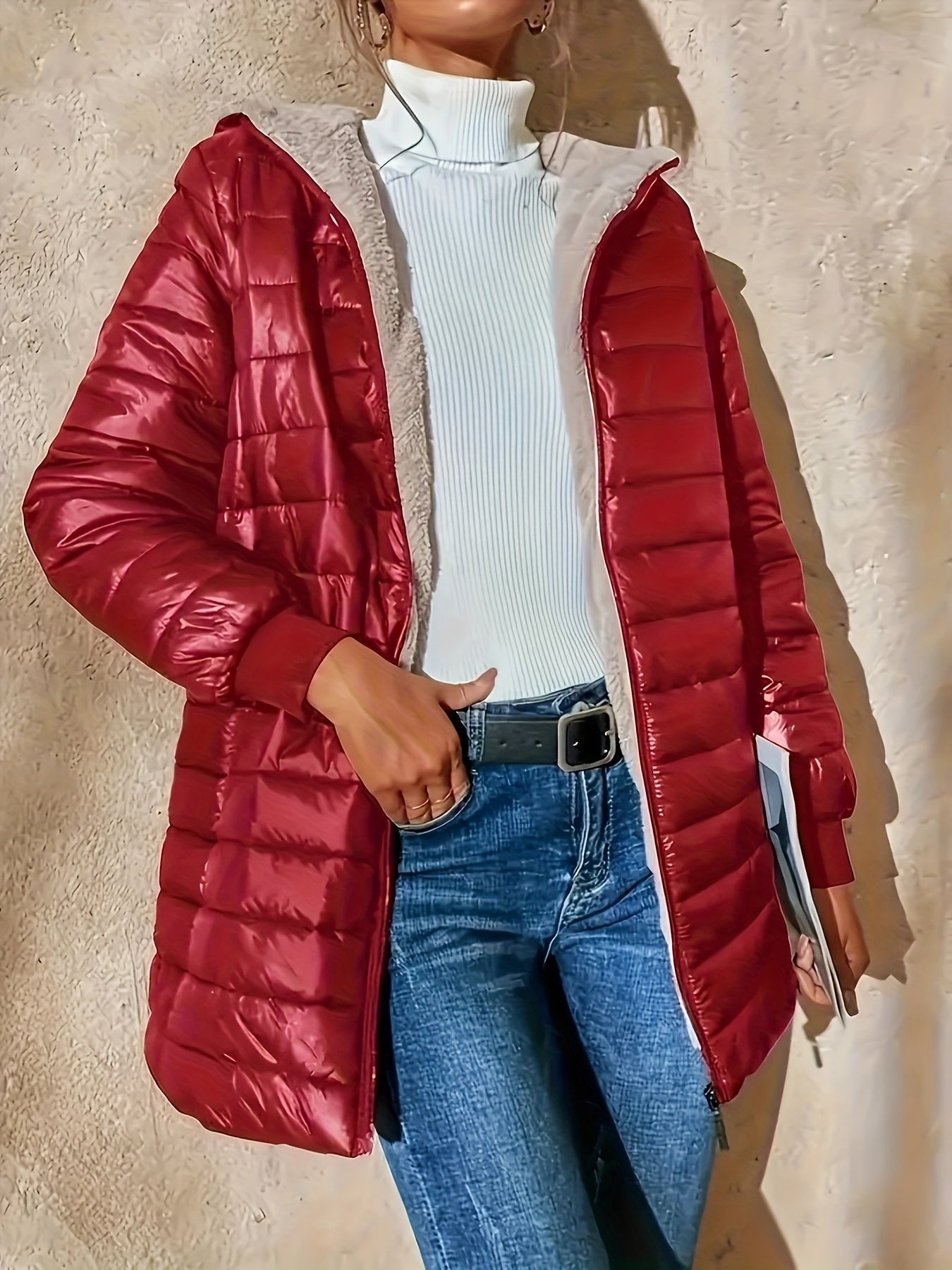 Carole - Élégante Veste Longue Imperméable