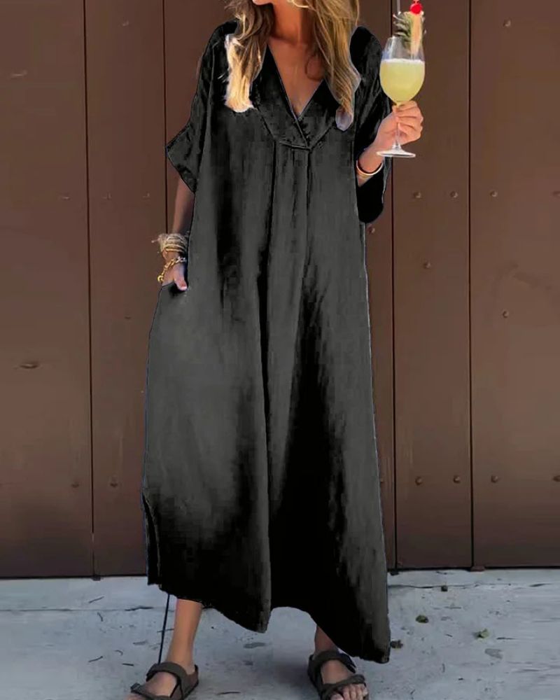 Blanche – Robe d'été en coton léger