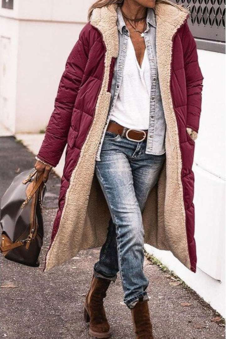 Héloïse - Manteau réversible chic et douillet