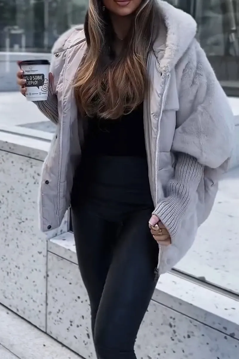 Evelyne - Veste d'hiver colorée avec capuche