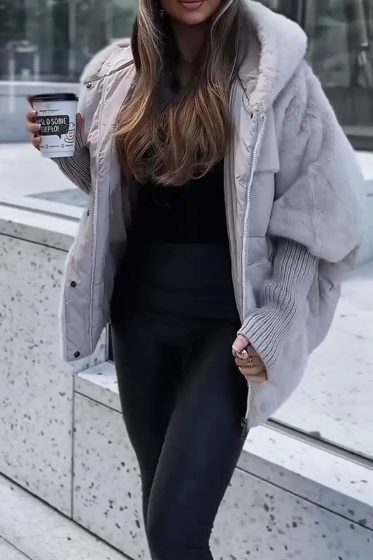 Evelyne - Veste d'hiver colorée avec capuche