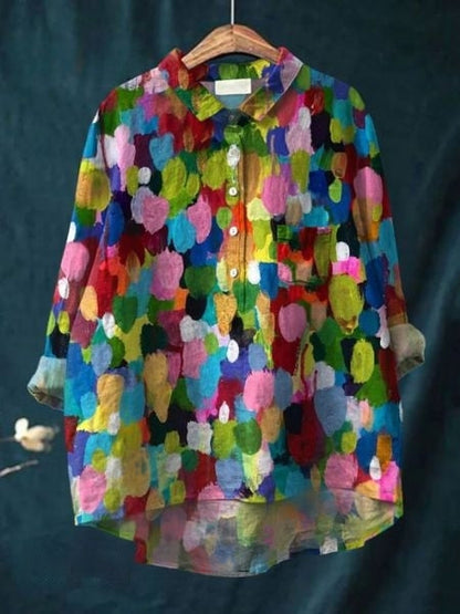 Gwladys – Élégante blouse fluide à motif floral