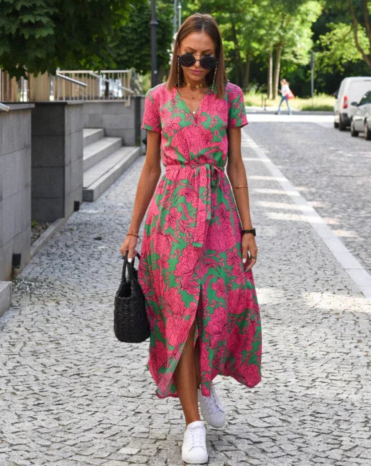 Frédérique – Robe d'été fluide à motifs floraux