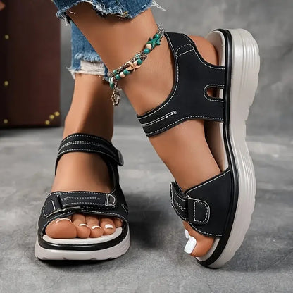 Célianne – Confortables Sandales Orthopédiques à Talon Compensé