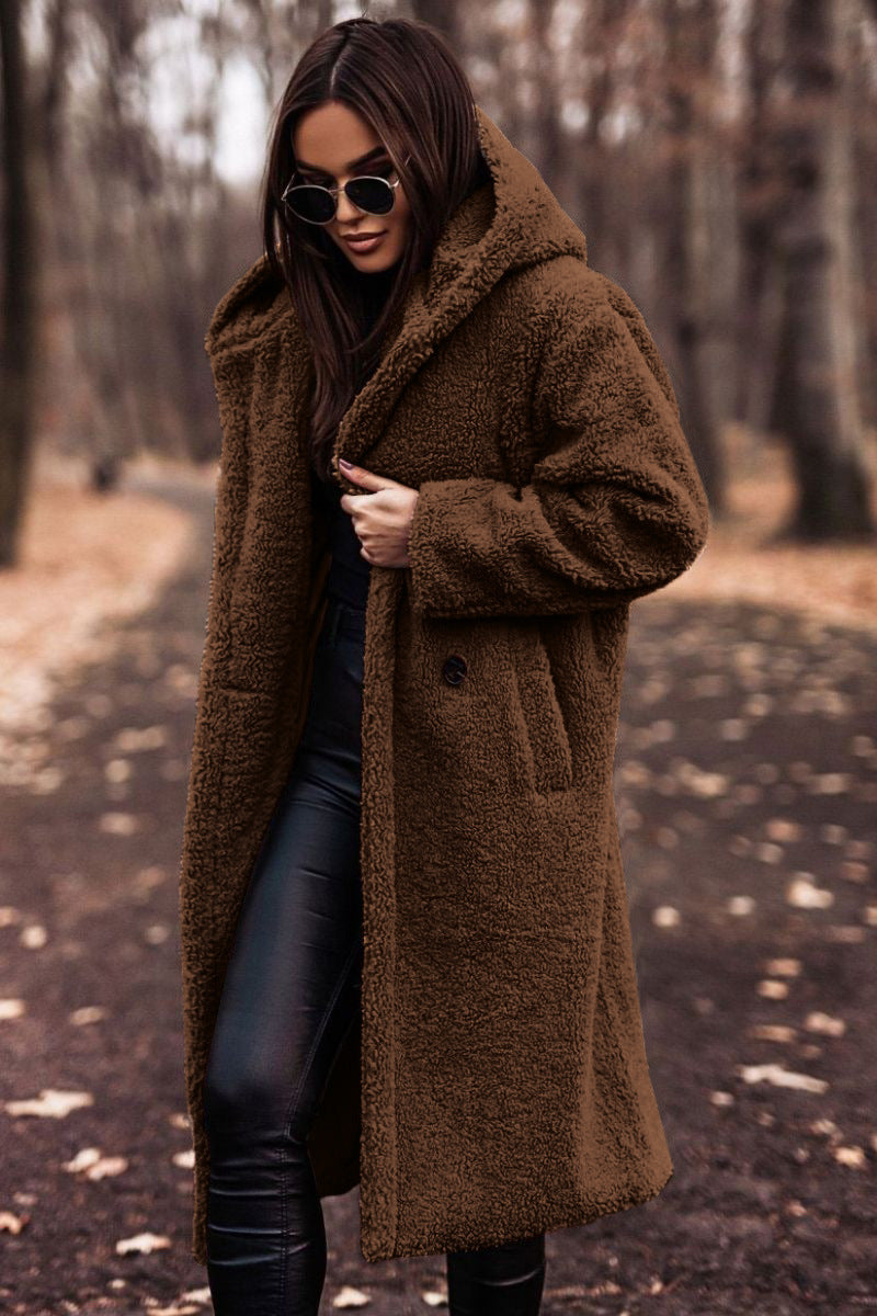 Astrid - Chic Wool Hooded Coat