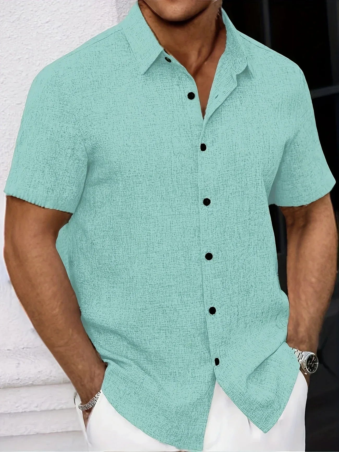 Vitoria™ | Chemise légère à manches courtes en lin mélangé