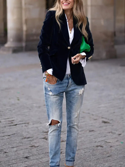 Nessa - Blazer Chic en Velours
