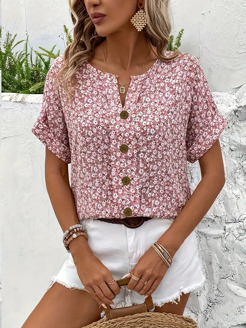 Janelle – Élégante blouse légère à motifs floraux