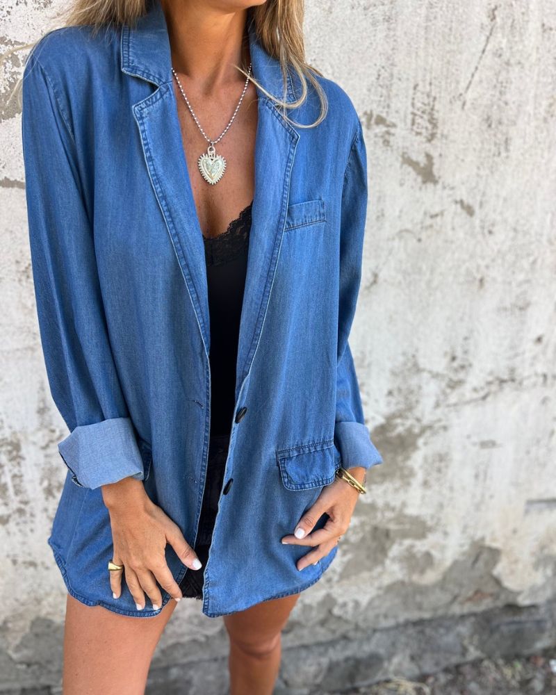 Iseult - Blazer en Denim Casual