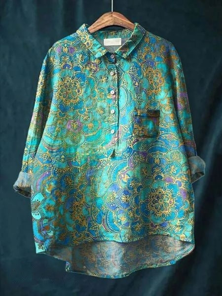 Gwladys – Élégante blouse fluide à motif floral