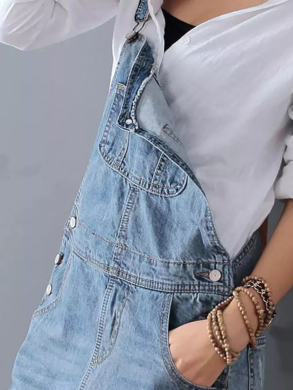 Aurore - Salopette en jean vintage avec poches pratiques