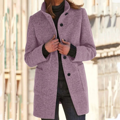 Michèle - Veste d'hiver chic avec nœud