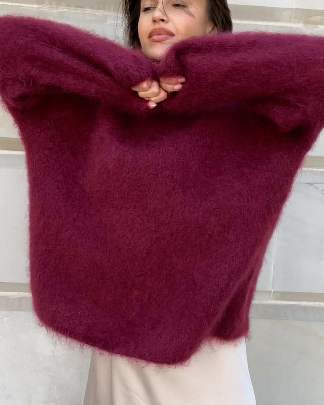 Anastasie - Pull en mélange de mohair à col rond