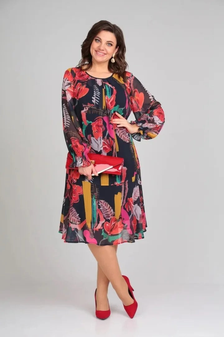Francine - Élégante Robe Fleurie à la Mode