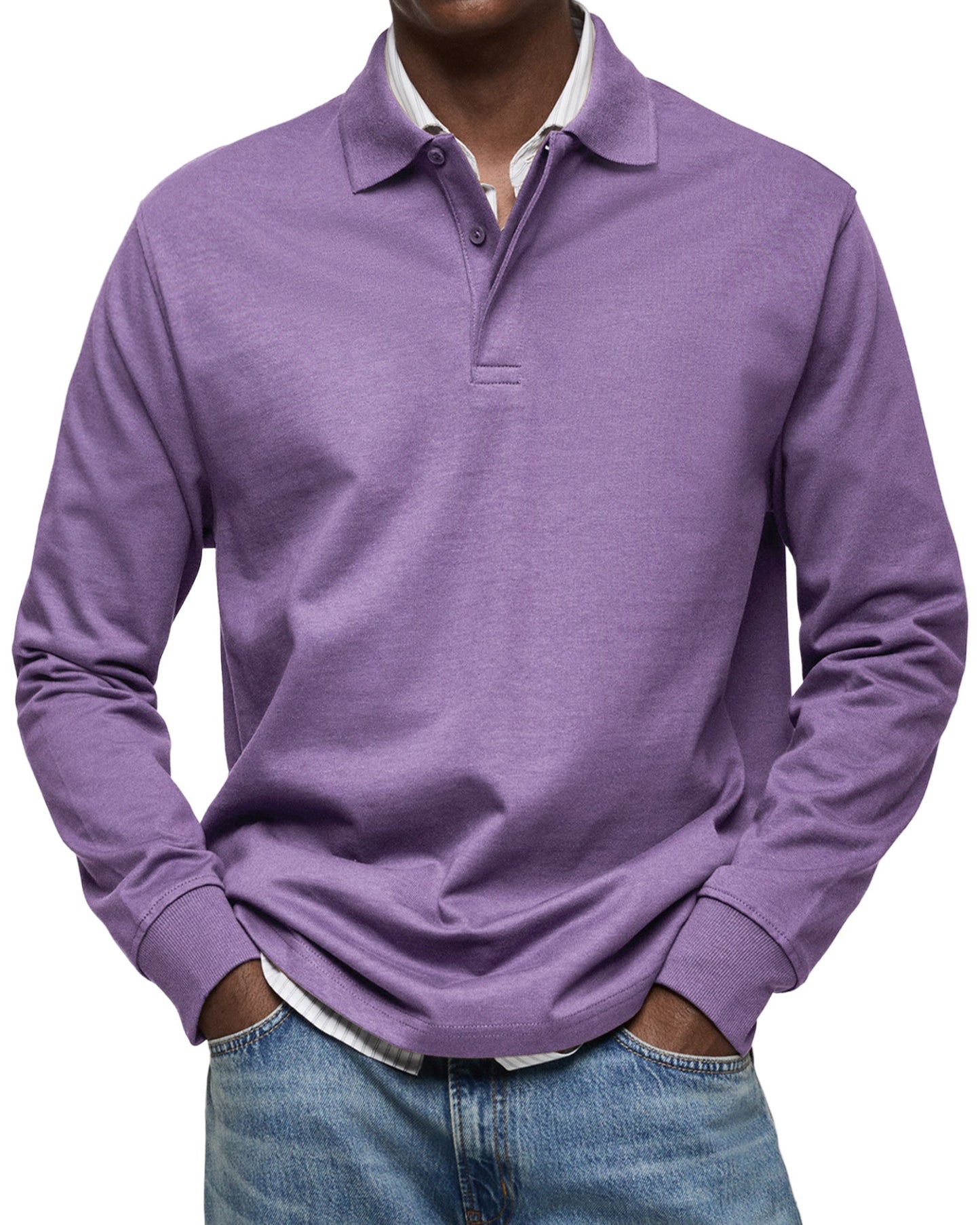 Vitoria™ - Chemise Poloshirt Décontractée à Manches Longues