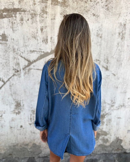 Iseult - Blazer en Denim Casual