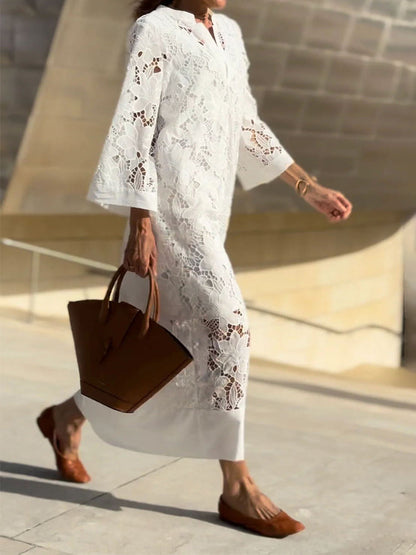 Géromine - Élégante robe en dentelle légère