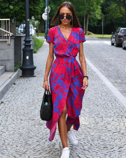Frédérique – Robe d'été fluide à motifs floraux