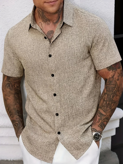 Vitoria™ | Chemise légère à manches courtes en lin mélangé