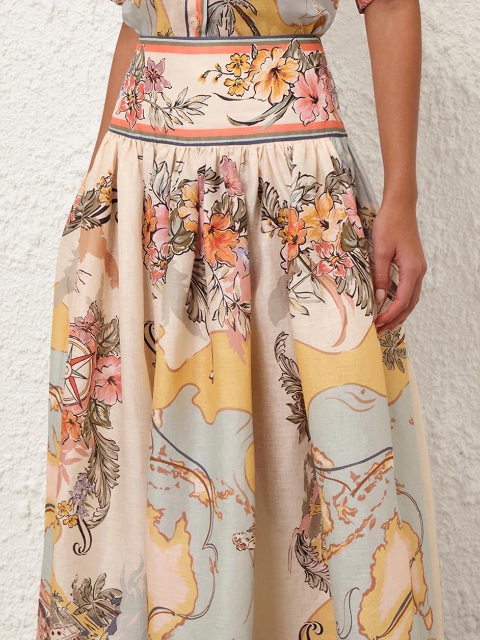 Ondina – Jupe trapèze vintage à taille ample