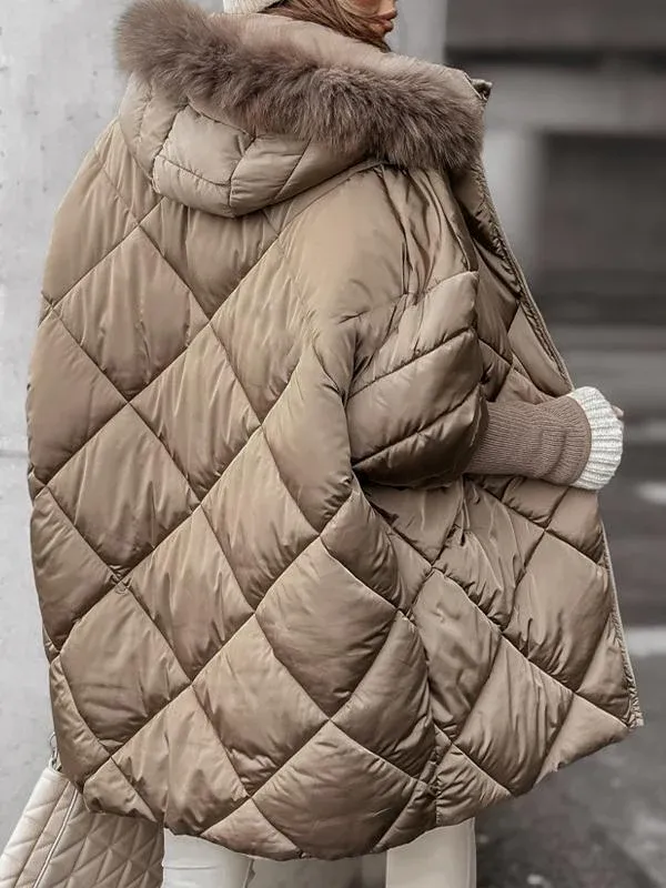 Annette - Ensemble d'hiver à capuche avec motif en losanges