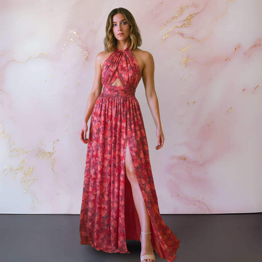 Wivine – Élégante Robe Longue à Fleurs