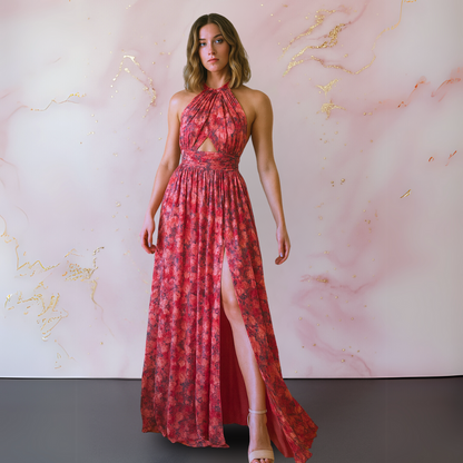 Wivine – Élégante Robe Longue à Fleurs