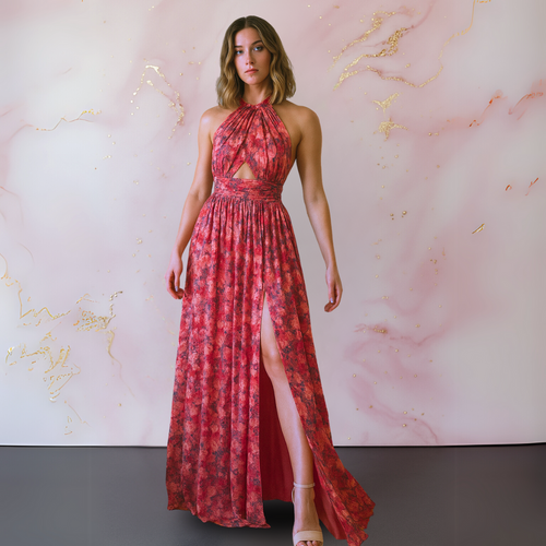 Wivine – Élégante Robe Longue à Fleurs