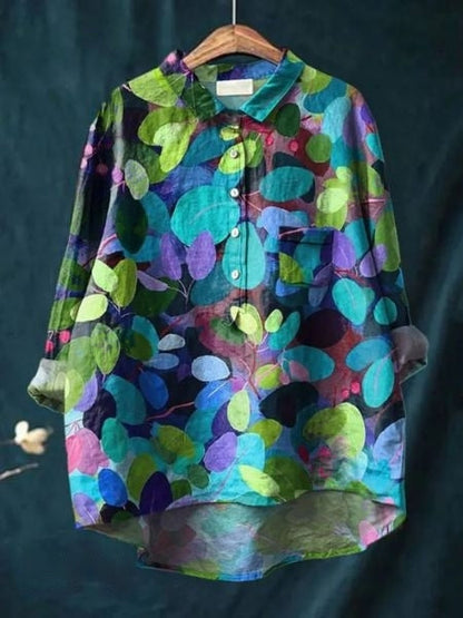 Gwladys – Élégante blouse fluide à motif floral