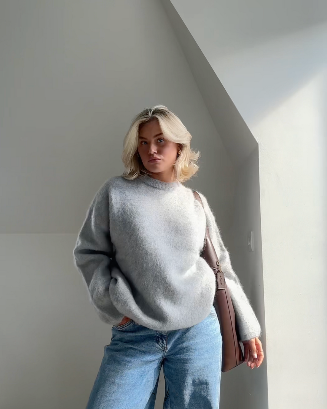 Anastasie - Pull en mélange de mohair à col rond