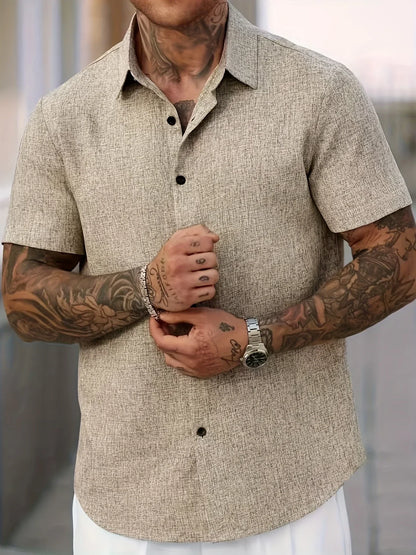 Vitoria™ | Chemise légère à manches courtes en lin mélangé
