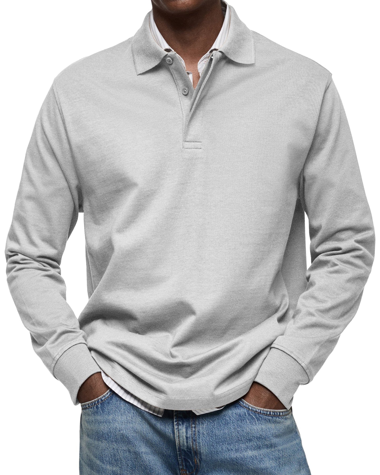 Vitoria™ - Chemise Poloshirt Décontractée à Manches Longues