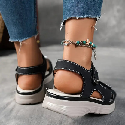 Célianne – Confortables Sandales Orthopédiques à Talon Compensé