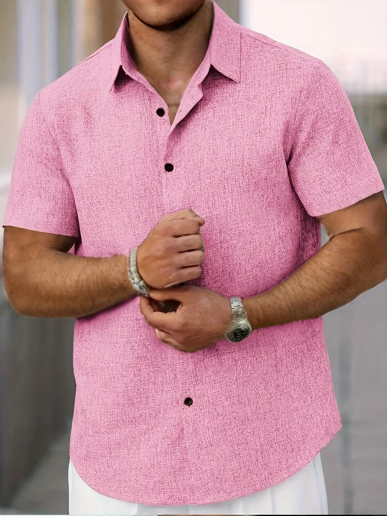 Vitoria™ | Chemise légère à manches courtes en lin mélangé