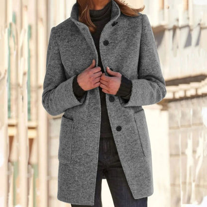 Michèle - Veste d'hiver chic avec nœud
