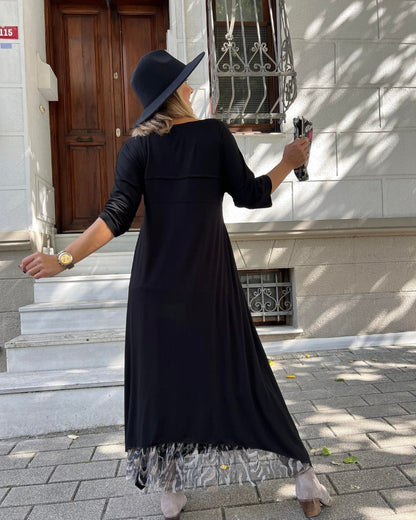 Tahlia – Élégante tunique robe à motif léopard