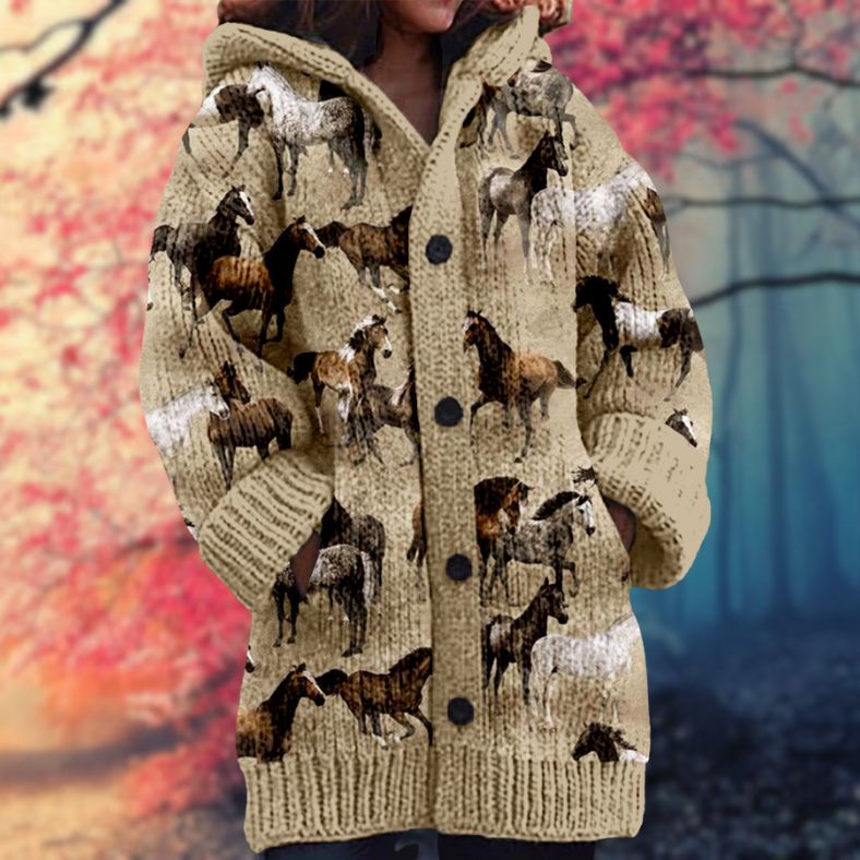 Marlène - Sweat doux à capuche avec boutons