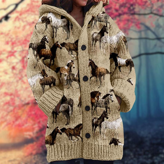 Marlène - Sweat doux à capuche avec boutons