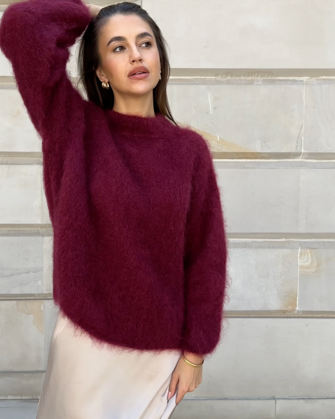 Anastasie - Pull en mélange de mohair à col rond