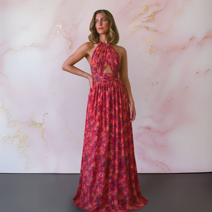 Wivine – Élégante Robe Longue à Fleurs