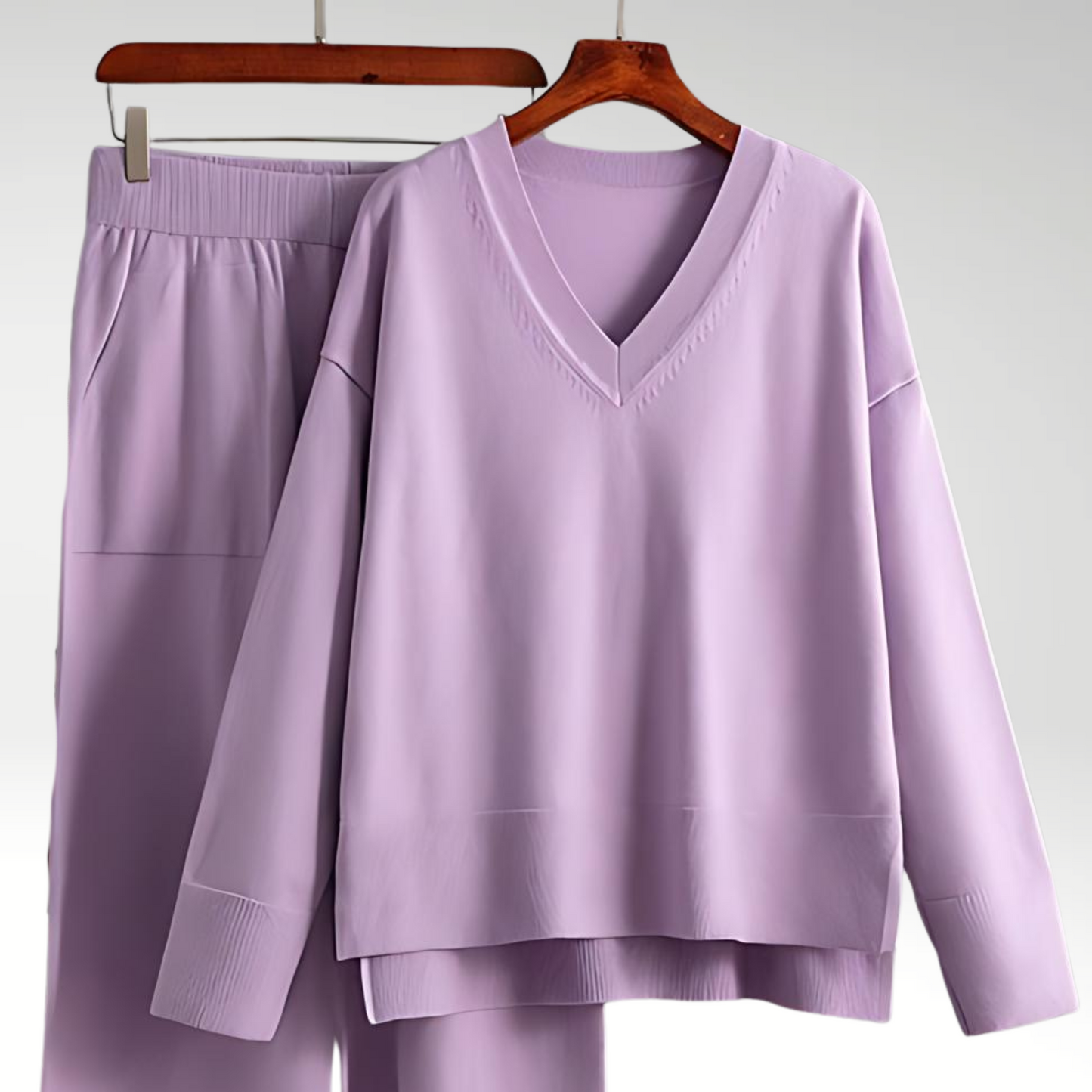 Vitoria™ | Elegant V-Neck Two-Piece Ensemble