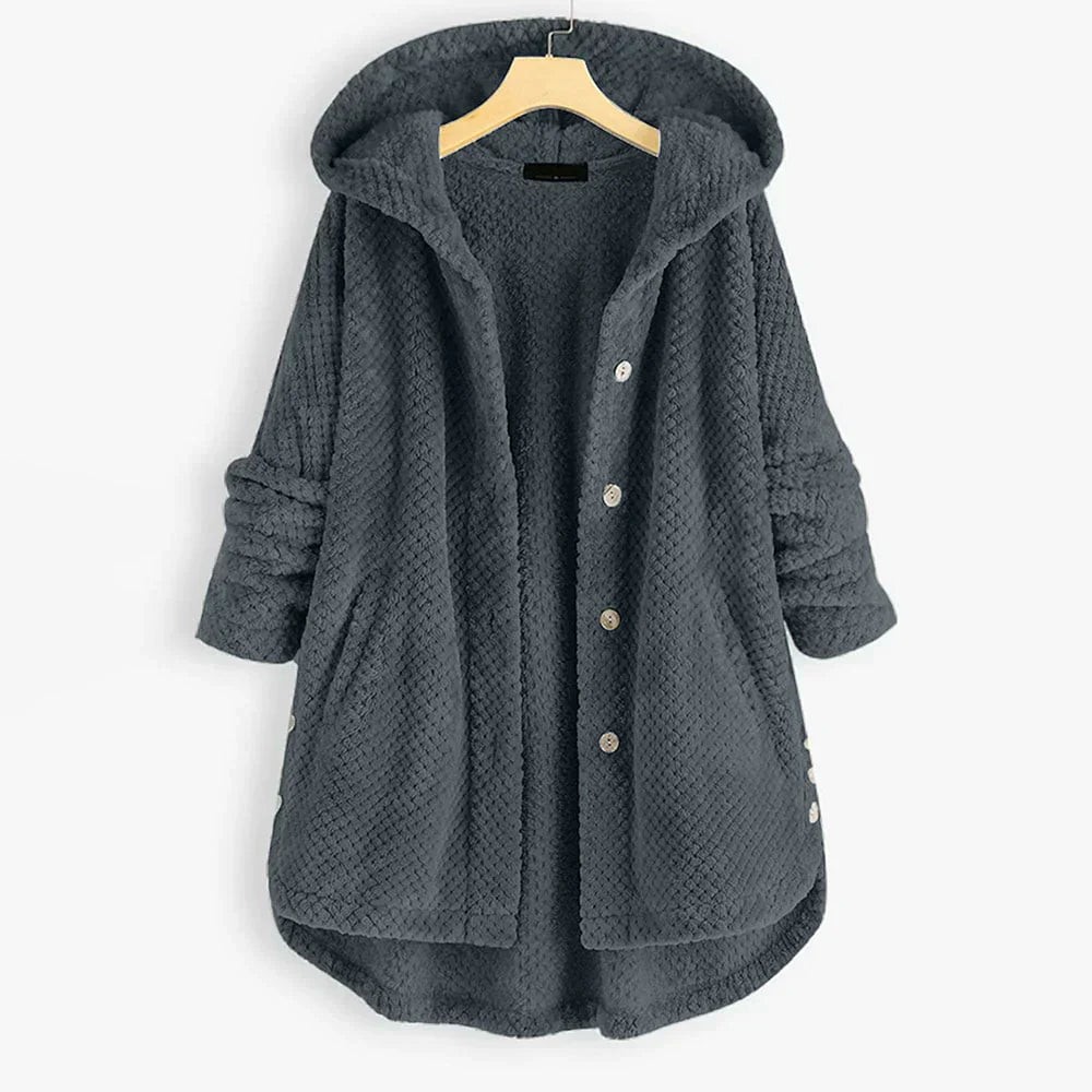 Théodora - Manteau en velours côtelé avec capuche