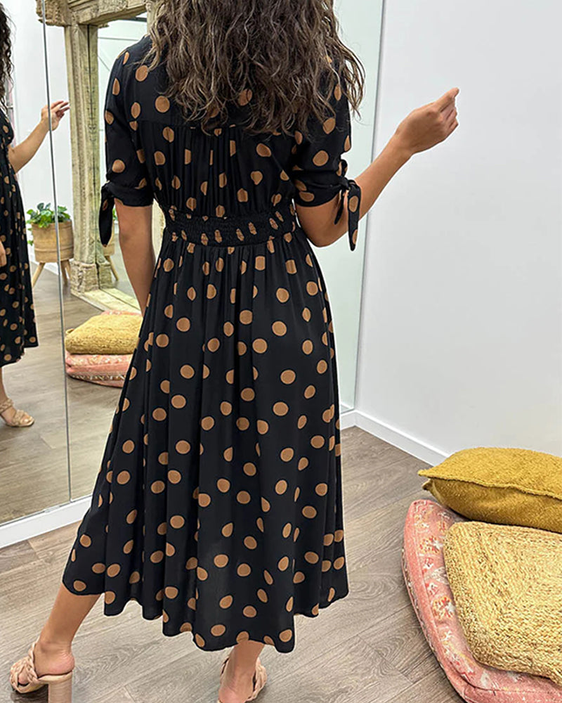 Clemencia – Élégante robe à pois