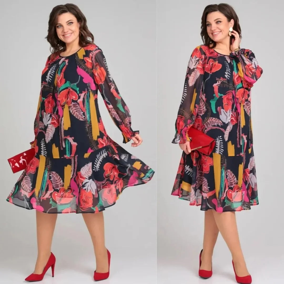 Francine - Élégante Robe Fleurie à la Mode