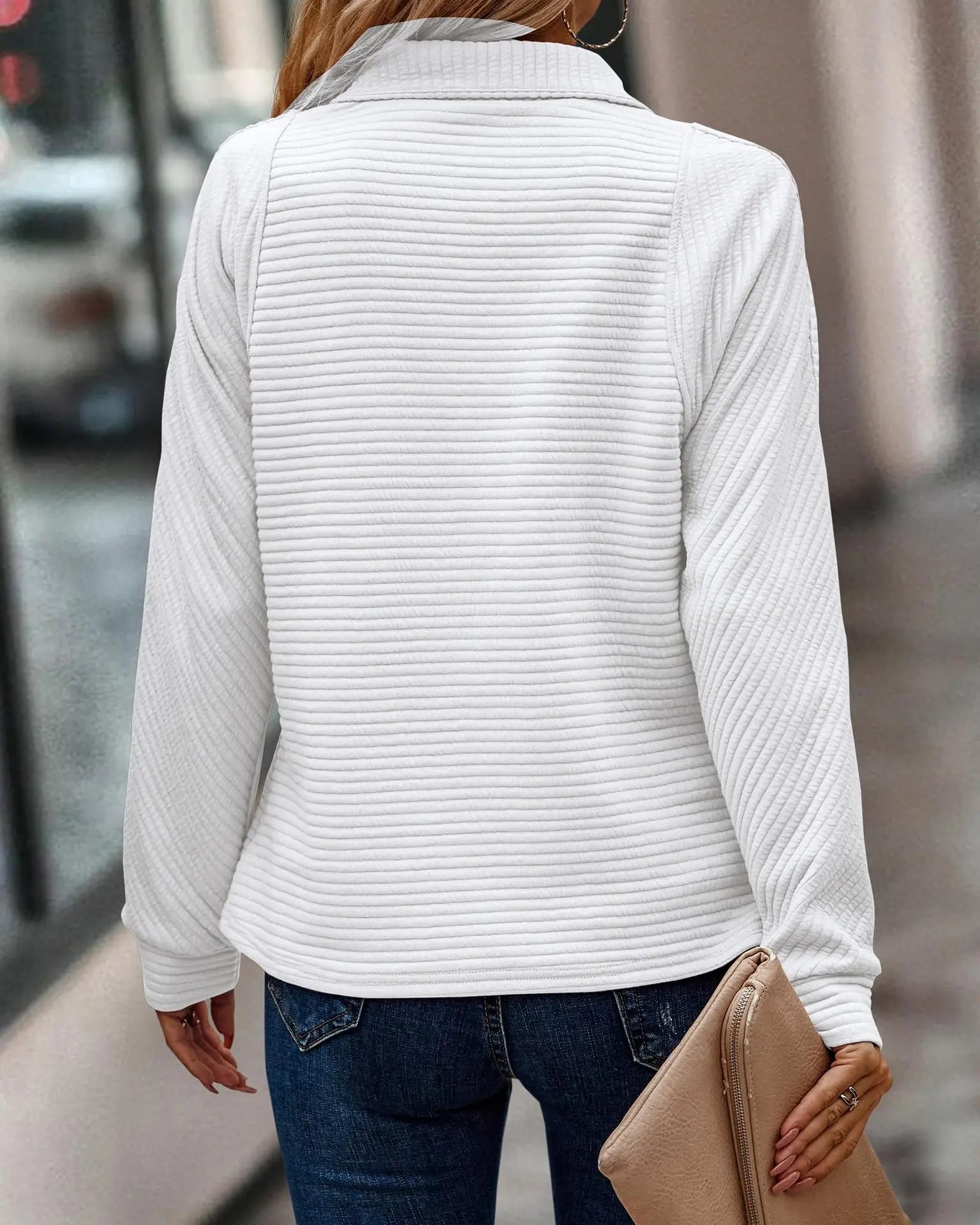 Bertille - Élégant pull col V avec zip