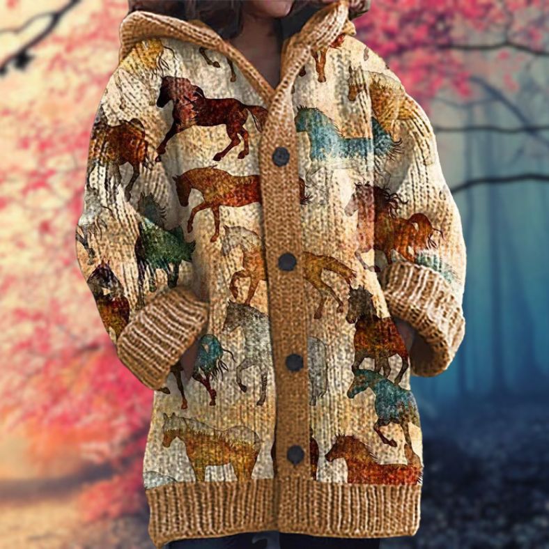 Marlène - Sweat doux à capuche avec boutons