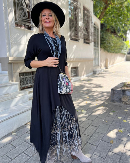 Tahlia – Élégante tunique robe à motif léopard