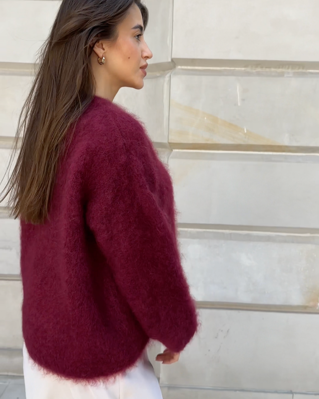 Anastasie - Pull en mélange de mohair à col rond