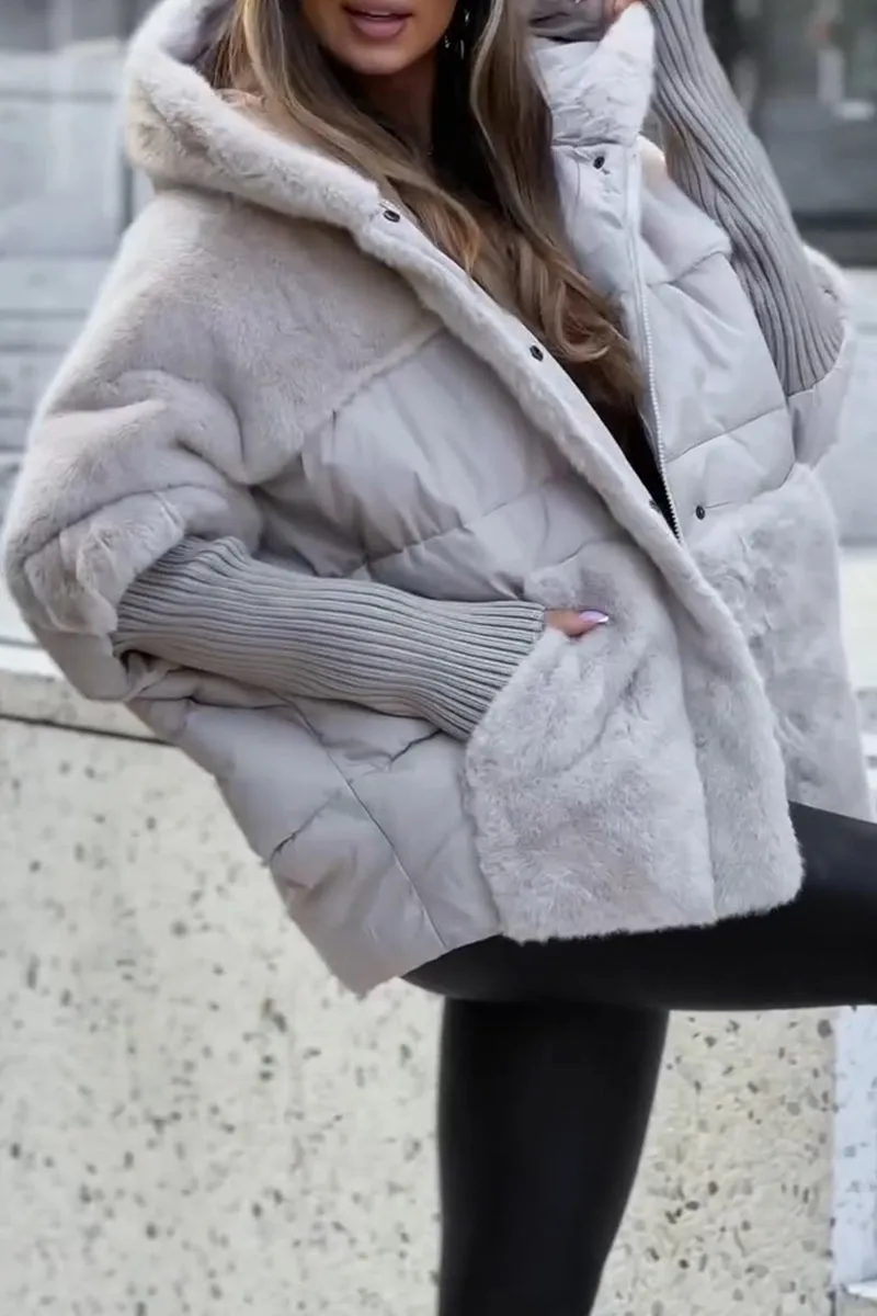 Evelyne - Veste d'hiver colorée avec capuche