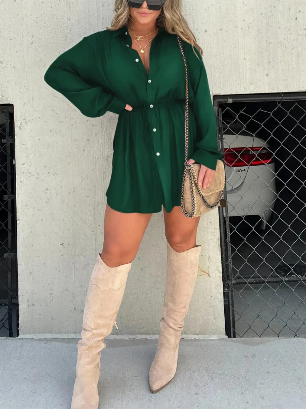 Ilona - Tendance Satin Jumpsuit Dress